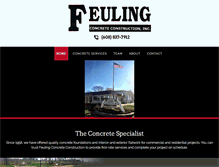 Tablet Screenshot of feulingconcrete.com